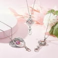 thumbnail image 4 of 1box ID Badge Lanyard 1 Box 6Pcs 3 Sets Stainless Steel Necklace Chain & Snap Button Base Charms (Heart Wings Flower) Cute Breakaway Chic Lanyards for Women Badge Holder Keys, 4 of 8
