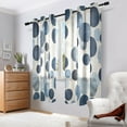 thumbnail image 6 of Blue and Gray Circle Semi Sheer Curtains for Living Room Bedroom Set of 2 Insulated Window Drapes, 6 of 6