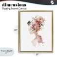 thumbnail image 4 of Stupell Industries Contemporary Flowing With Petals Portrait Gold Floating Frame Canvas Art, 17 x 21, by Svetlana Aleynikova, 4 of 8
