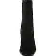 thumbnail image 2 of Sam Edelman Ivette Black Suede Side Zipper Squared Toe Block Heeled Ankle Boots (Black Suede, 10.5), 2 of 6