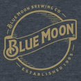 thumbnail image 2 of Blue Moon Men's Blue Gold Logo T-Shirt-Medium, 2 of 4
