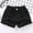 A Black, variant on NAISIBABY Denim Shorts for Girls, Elastic Waist Solid Color Ripped Kids Casual Outwear Jeans Yellow 1-2T