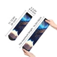 thumbnail image 4 of Pofeuu Moonlit Blue Wolf Print 30cm Socks, Adult Running Hiking Socks for Youth and Adult, 4 of 7