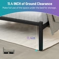 thumbnail image 5 of Chuangshuo Guard Queen Size Bed Frame with LED Storage Headboard Shelf, Noise-Free, Metal Platform Bed, Black, 5 of 7