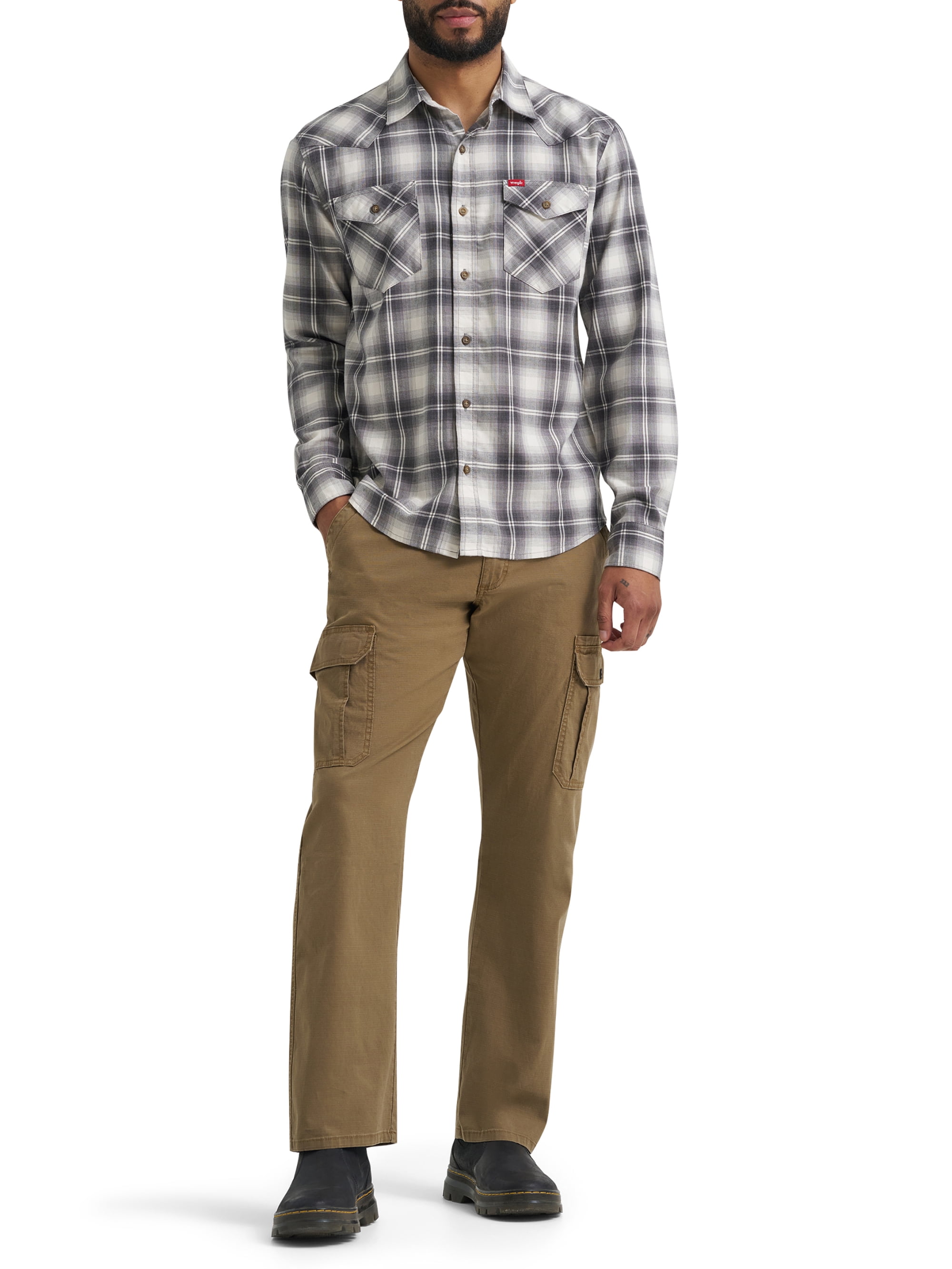 Wrangler Men's and Big Men's Relaxed Fit Cargo Pants With Stretch