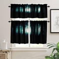 thumbnail image 3 of Dark Scary Forest Valance Curtain Gothic Style Horror Landscape, Halloween Rod Pocket Valance Window Treatments Short Curtains for Kitchen Living Room Decor 54x18 Inch + 27x24 Inch X 2, 3 of 5