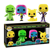 Funko Pop! Disney: The Nightmare Before Christmas Black Light 4-Pack