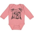 thumbnail image 3 of Inktastic English Bulldog Sketch Portrait Boys or Girls Long Sleeve Baby Bodysuit, 3 of 5