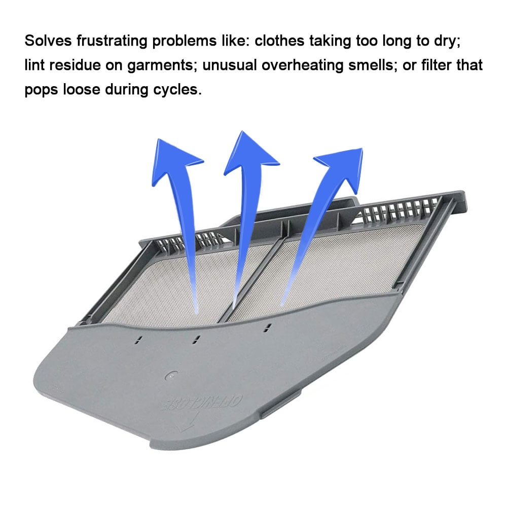 TOP-MAX DC97-16742A Dryer Lint Trap Filter , Plastic Dryer Lint Filter fit for Samsung Dryers Model DV19J3000GW/AX DV400EWHDWR/AA DV400GWHDWR/AA - Stainless Steel Mesh Screen