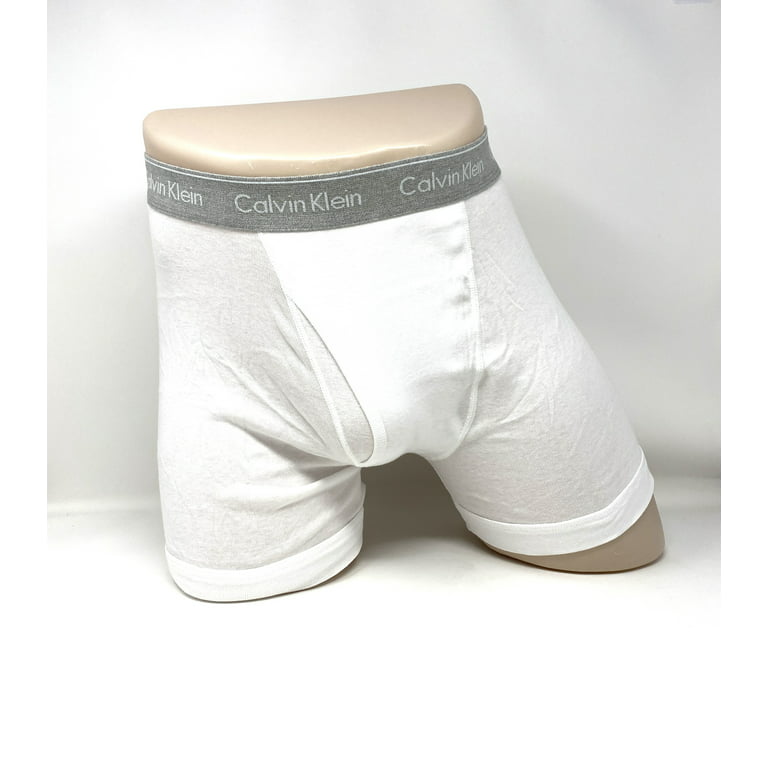 Men 3-Pack Calvin Klein 100% Cotton Boxer Briefs Classic Fit CK Underwear  Black
