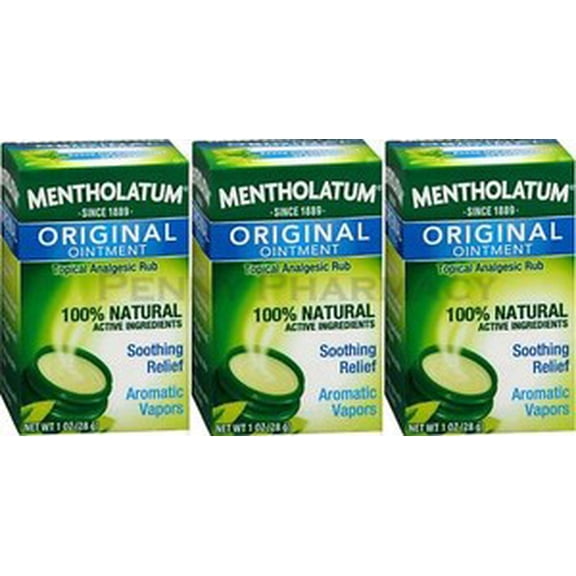 Mentholatum Rub Ointment 1oz Tub ( 3 Pack ) FRESH PHARMACY STOCK!