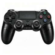 P4 Wireless Controller Gamepad for P4 Slim Pro PC with 6-Axis Gyro Dual Vibration (Black)