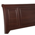 thumbnail image 5 of Rich Cherry Finish Storage King Curve Platform Bed 5pc Set Solid Wood Bedroom Furniture, 5 of 6