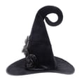 thumbnail image 1 of Sombrero de bruja franela asistente sombrero halloween bruja sombrero cosplay traje hechicero sombrero, 1 of 7