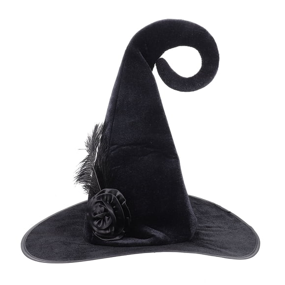 Sombrero de bruja franela asistente sombrero halloween bruja sombrero cosplay traje hechicero sombrero