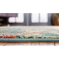 thumbnail image 4 of Unique Loom Aurora Botanical Vintage Abstract Area Rug, 10 x 13 Feet, Teal/Beige, 4 of 5