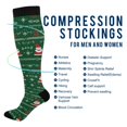 thumbnail image 2 of FORMRS Womens Knee High Socks Casual Long Thick Travel Daily Wear, 1 Pair, Green Christmas Trees, 2 of 6