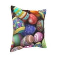 thumbnail image 2 of Bingfone Decorative Pillow Covers 18"X18" Easter Eggs1 Couch Pillow Cases Modern Farmhouse Covers For Couch Sofa Bed, 2 of 9