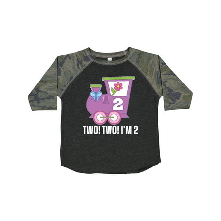 

Inktastic 2nd Birthday Cute Train I m Two Gift Toddler Toddler Girl T-Shirt