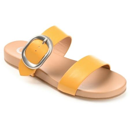 

Journee Collection Womens Crysta Tru Comfort Foam Slide Flat Sandals