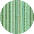 thumbnail image 1 of Ahgly Company Indoor Round Abstract Light Blue Modern Area Rugs, 8' Round, 1 of 4