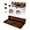 Walnut, variant on 54" x 27.5" Washer and Dryer Countertop with 12" Anti-Drop Backboard, Heavy Duty Laundry Room Organizer Station, Thick Wooden Folding Table for Over Washing Machine and Dryer, Black