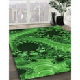 thumbnail image 3 of Ahgly Company Machine Washable Indoor Round Transitional Deep Emerald Green Area Rugs, 3' Round, 3 of 7