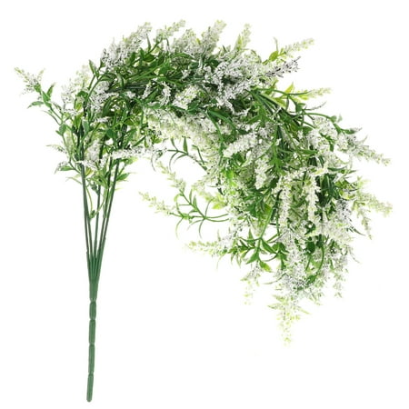 

Simulation Hanging Flower Plastic Lavender Pendant Wall Ornament Door Hanging Decor for Home Living Room (White)