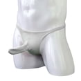 thumbnail image 4 of WZXFASHION Men's Fashion Sretch G-string T-back Micro Thong Briefs Underwear Intimates White One size, 4 of 4