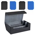 thumbnail image 1 of Xuanheng Card Deck Box Portable Collectible 2 Rows Standard Display Game Card Storage Blue Divider Gray, 1 of 8