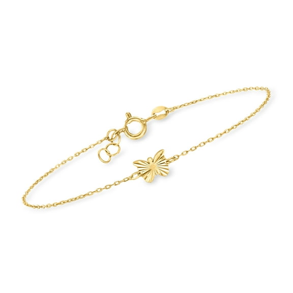 Ross-Simons Italian 10kt Yellow Gold Butterfly Bracelet, Women's, Adult