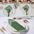 thumbnail image 2 of Green Retro Greek Key Cloth Napkins, Geometric Greece Ancient Rustic Washable and Reusable Dinner Napkins Set of 8, Table Napkin for Kitchen Party Birthday Wedding Hotel Housewarming 20"x20", 2 of 8