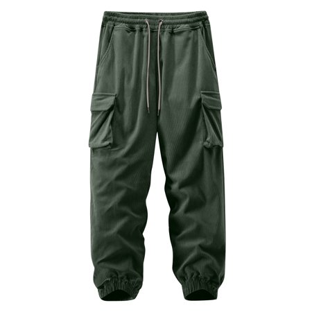 Stretch Cargo Pants Mens Double Knee Work Pants Insulated Work Pants With Knee Pantalones Men Cargo Pants Stretch Winter Pants Straight Pantalon 3Xl Green