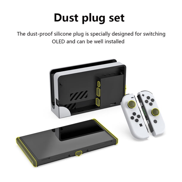 14 PCS/Set Tapones de puerto Protector de silicona a prueba de polvo para Nintendo Switch OLED Bsvklp