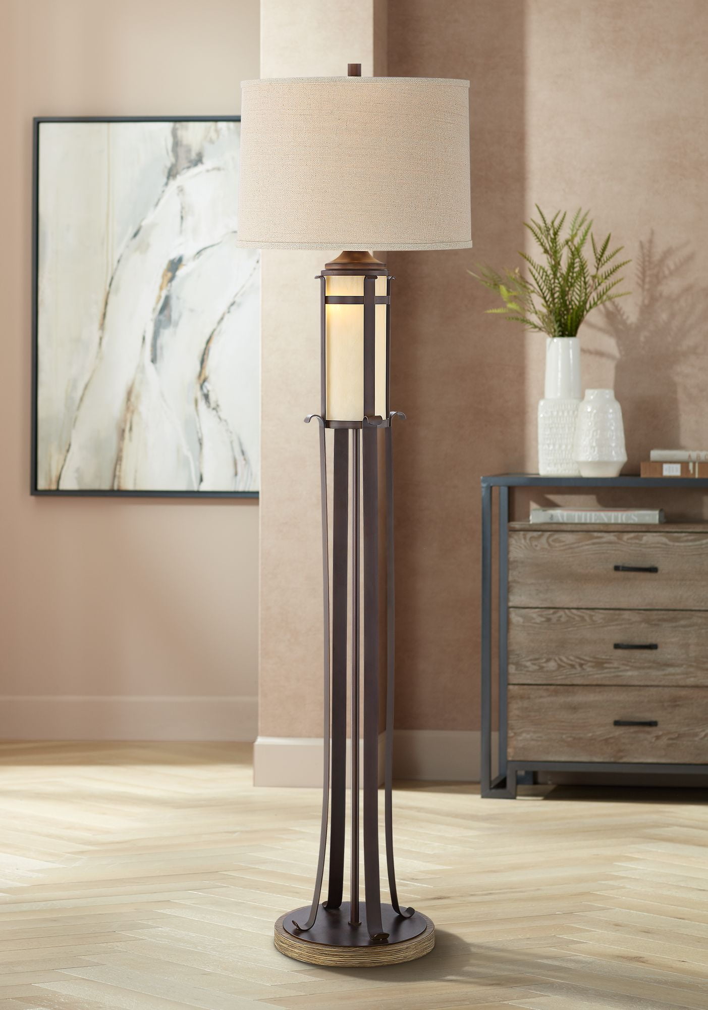 Franklin Iron Works Rustic Farmhouse Floor Lamp with ... Franklin Iron Works Rustic Farmhouse Floor Lamp with ...