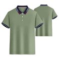 thumbnail image 3 of HAJWOH Polo Shirts for Men Dressy Casual Button Collared Golf T Shirt Classic Solid Color Business Summer Blouses, 3 of 7