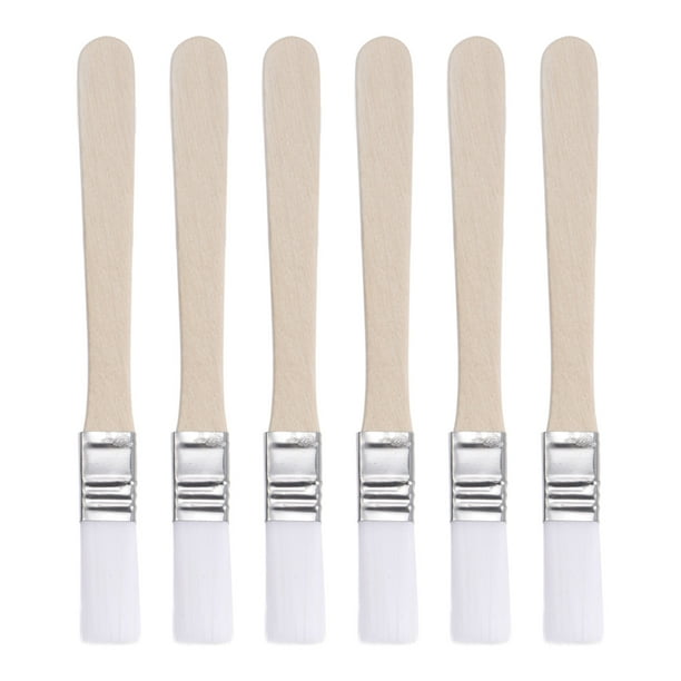 Pincel Pequeño Uxcell Cerda Natural con Mango de Madera Herramienta de Pintura Blanca 0.5"