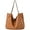 1-brown, variant on Women's Canvas Tote Handbag