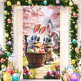 thumbnail image 2 of Qocolhg Happy Easter Door Cover Decorations Easter Bunny Eggs Door Banner Welcome Easter Banner Spring Easter Party Decorations Supplies for Front Door Backdrop Wall Indoor Outdoor Clearance, 2 of 9
