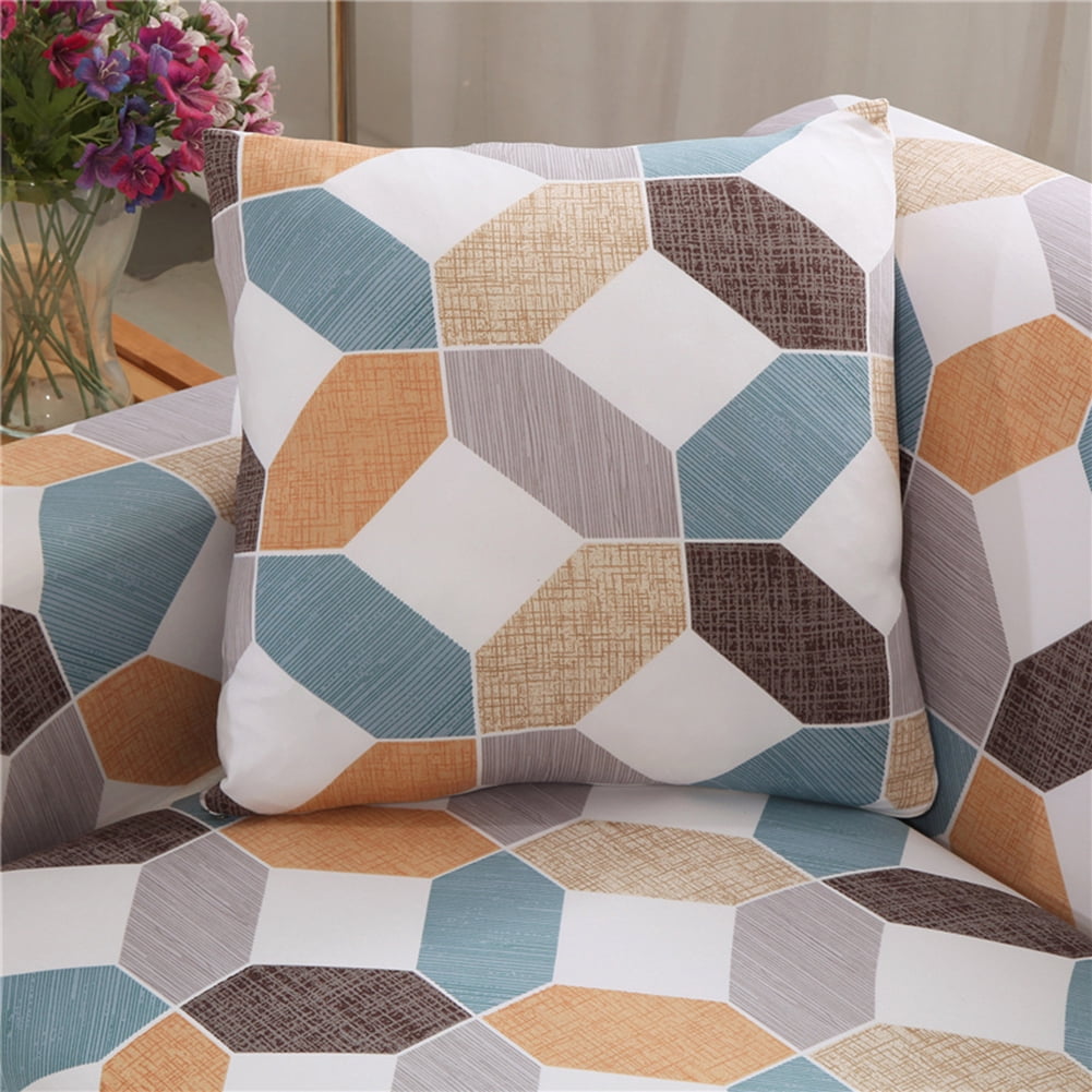 1 2 3 4 Seater Printed Sofa Cover Couch Slipcover, Elastic Stretch Armchair / Loveseat / Couch Sectional Sofa Slipcover Furniture with 1 Pillowcase Protector Dog Pet
