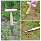 thumbnail image 3 of Dibber de mano con mango de madera, cabeza de acero inoxidable recubierta de cromo, kit de herramientas de jardín ligero, resistente y práctico para sembrar semillas LingWen 9024715146960, 3 of 4