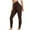 Brown, variant on Htigea Womens V Cross Waisted Leggings Solid Color Skinny Yoga Pants Compression Tummy Control Bottoms Gym Workout Dance Tights on Clearance Black,S