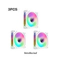 thumbnail image 2 of 3x Hydraulic Bearings Power Case Heat Fan Case Heat Sink Sink Computer Fan For Cooling Performance Surging White reversed leaf, 2 of 9
