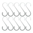 thumbnail image 1 of Wosthever 10x ganchos en S multipropósito y fáciles de poner en negro para colgar - Ganchos en S convenientes y duraderos Ganchos en forma de S Organizadores de utensilios de cocina mate en forma de S, 1 of 6