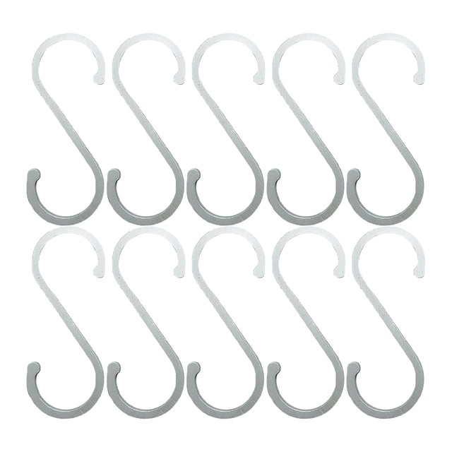 Wosthever 10x ganchos en S multipropósito y fáciles de poner en negro para colgar - Ganchos en S convenientes y duraderos Ganchos en forma de S Organizadores de utensilios de cocina mate en forma de S