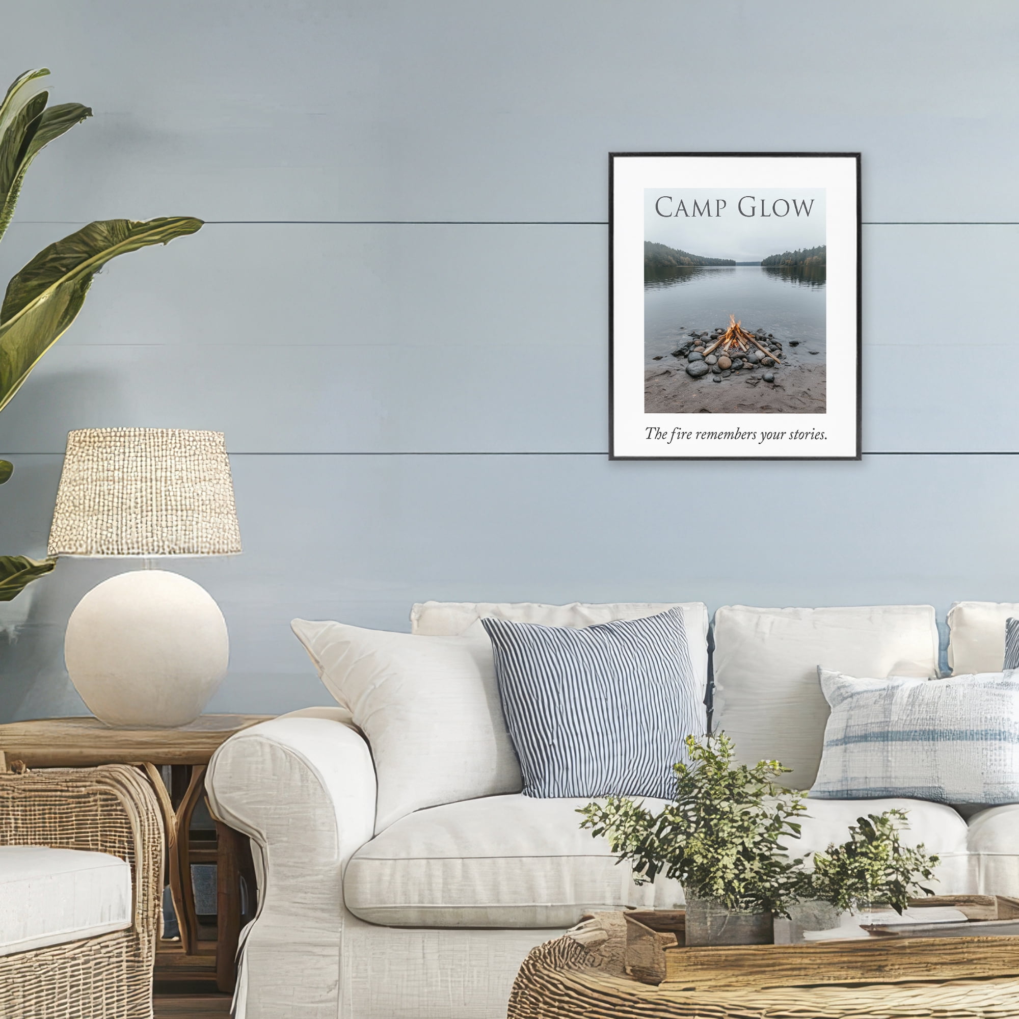 Stupell Industries Fire Remembers Your Stories Black Framed Giclee Art, design by A Barefoot Stylist