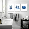 thumbnail image 4 of Vintage Canvas Wall Art, Navy Blue and White Swimsuit Beach Wall Decor Painting, Coastal Pictures Aesthetic Posters Prints for Bathroom, Bedroom Home Decor（Only canvas）, 4 of 6