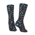 thumbnail image 3 of Goofa Shells and Seaweed Printed Men's Crew Socks, Soft Durable Breathable Moisture-Wicking with Odor Control Cotton socks, 3 of 9