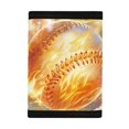 thumbnail image 3 of Uourmeti Fiery Baseball Print Large Capacity Trifold Card Wallet, Polyester Fabric Kids Trifold Wallet Compact Children's Wallet for Travel Shopping, 3 of 6