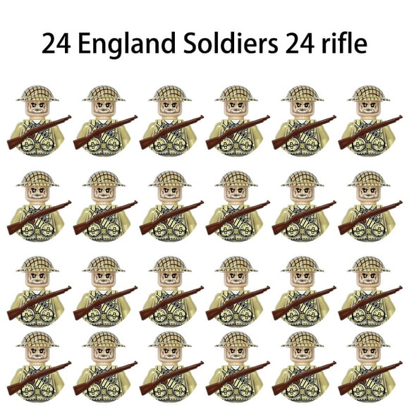 40/set World War II military building blocks National army soldier Character weapon assembly building block Children's toy gifts,2UKA-1,S